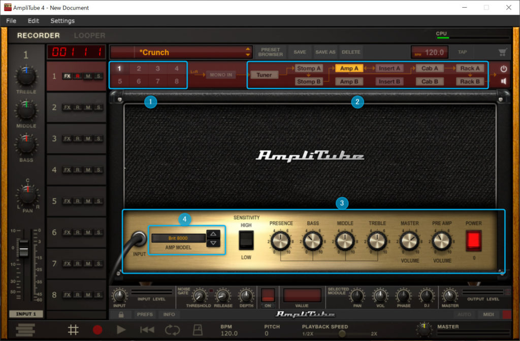 AmpliTube4　使い方