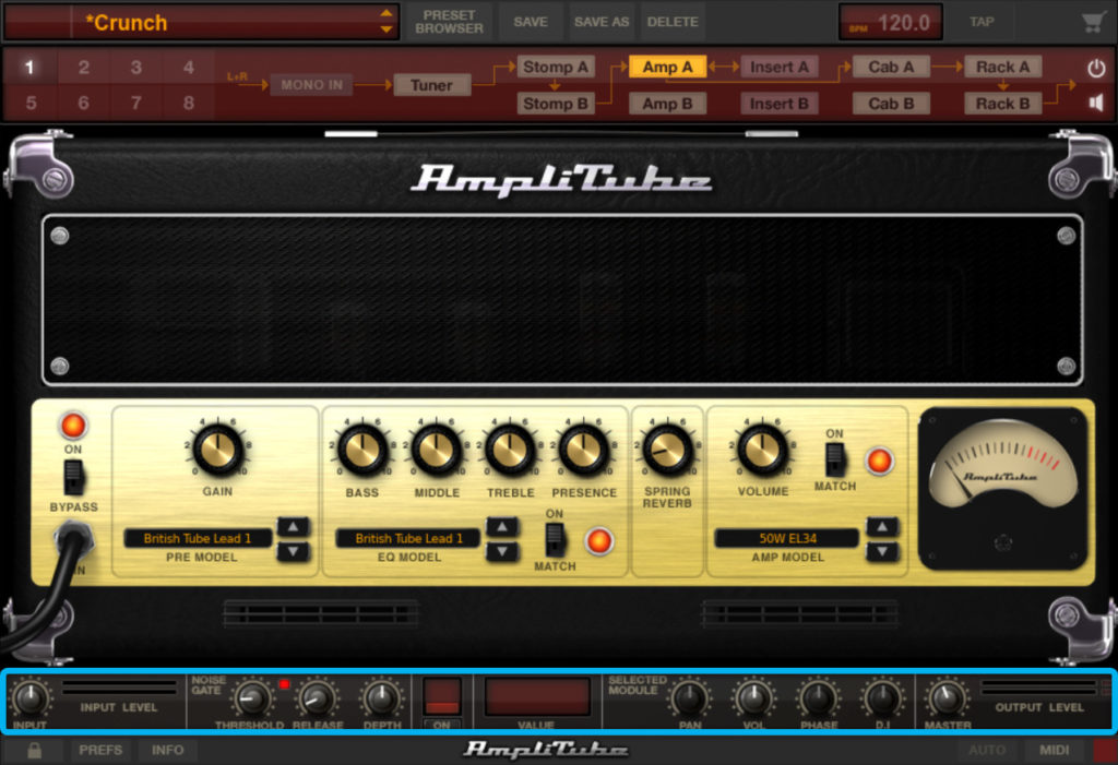 AmpliTube4　使い方　ノイズゲート